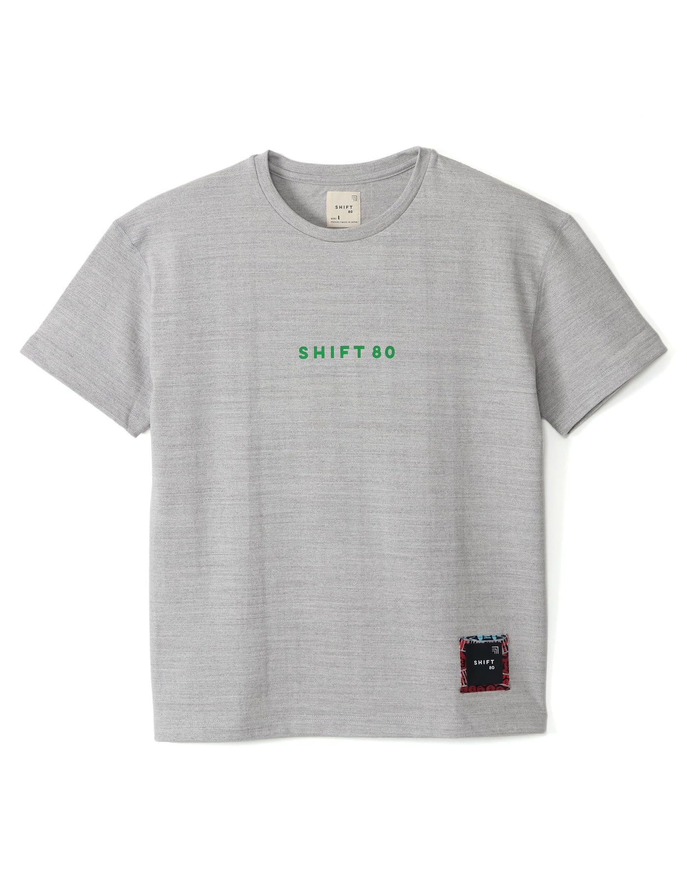 ちいさいロゴのTシャツ：彩土染めオーガニックコットン吊り編みオーバーサイズ
