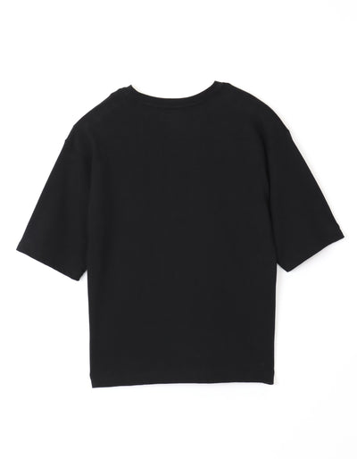 チャリティBOOB Tシャツ（5分袖）Black × Pink